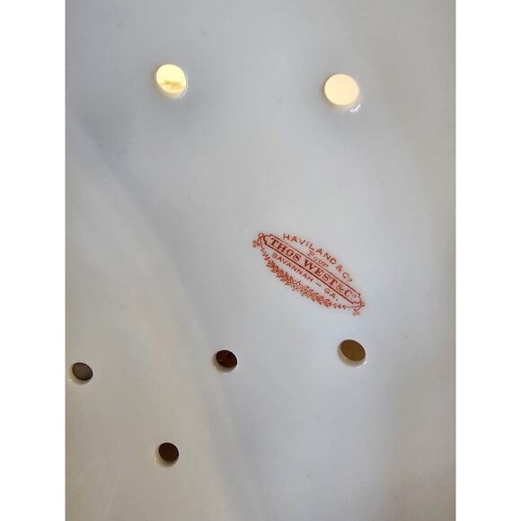 RARE Haviland France Pour Butter/Cheese Dish w/Pierced Lid-AS IS - Picture 4 of 16